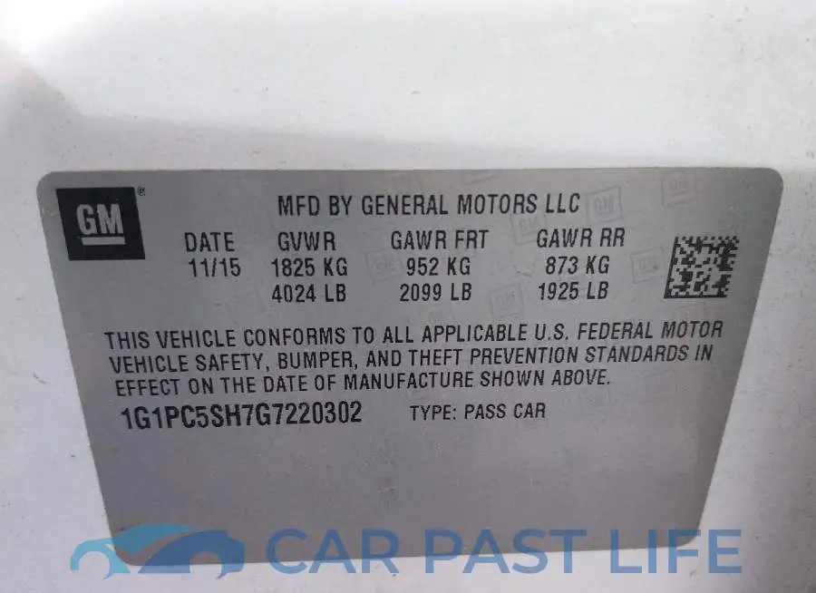 1G1PC5SH7G7220302# 9