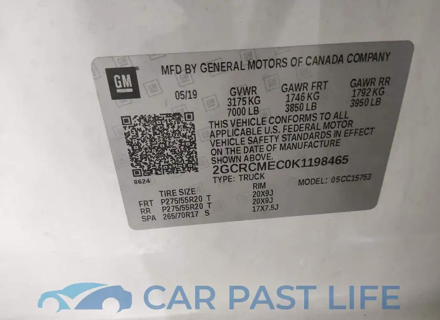 2GCRCMEC0K1198465# 9