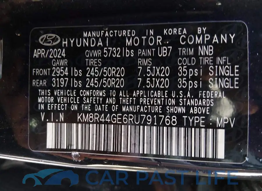 KM8R44GE6RU791768# 9