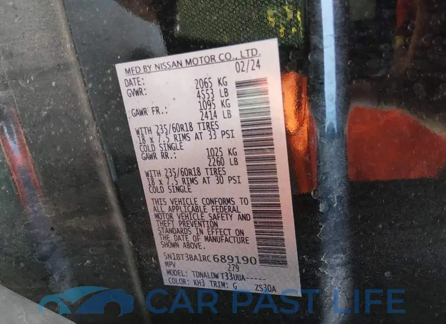 5N1BT3BA1RC689190# 8
