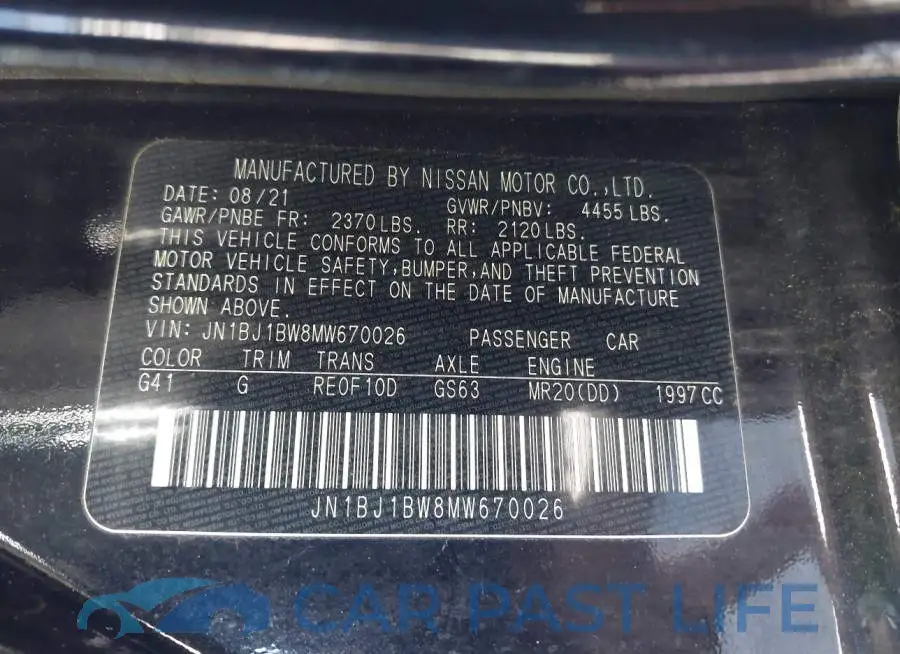 JN1BJ1BW8MW670026# 9