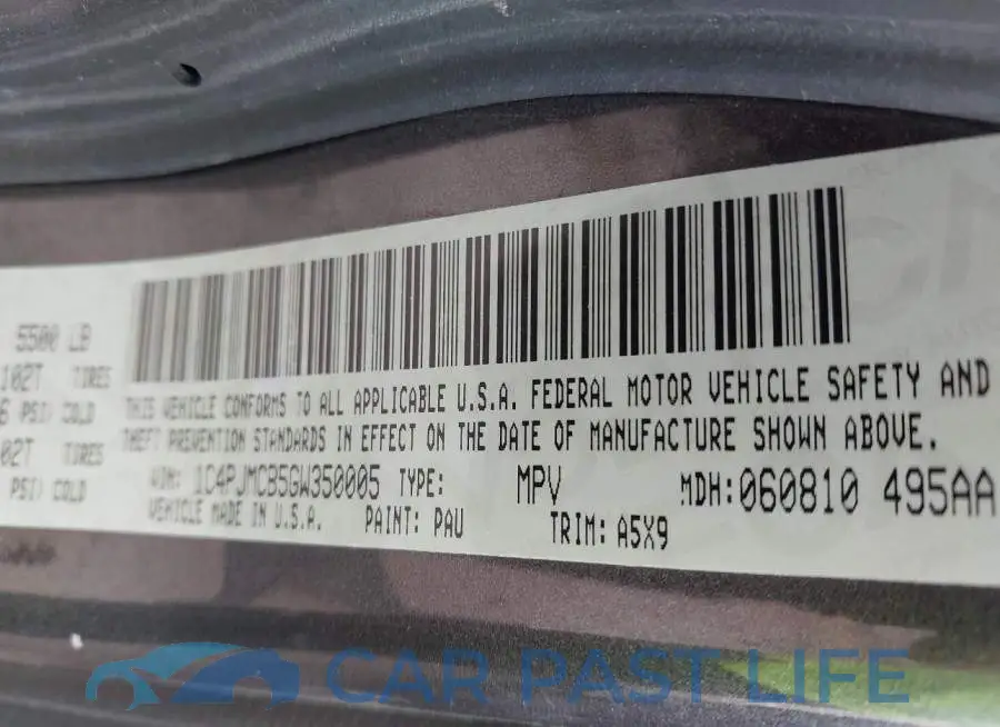 1C4PJMCB5GW350005# 9