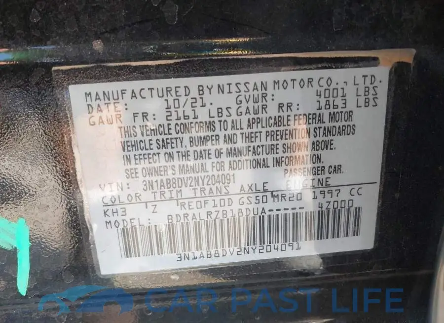 3N1AB8DV2NY204091# 9