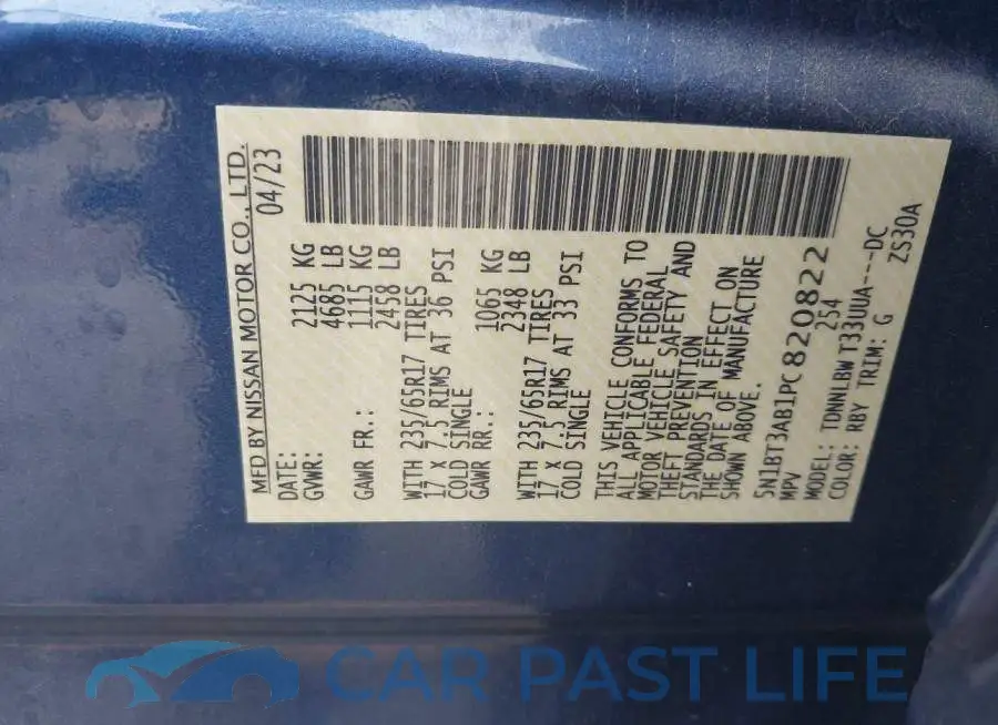 5N1BT3AB1PC820822# 9