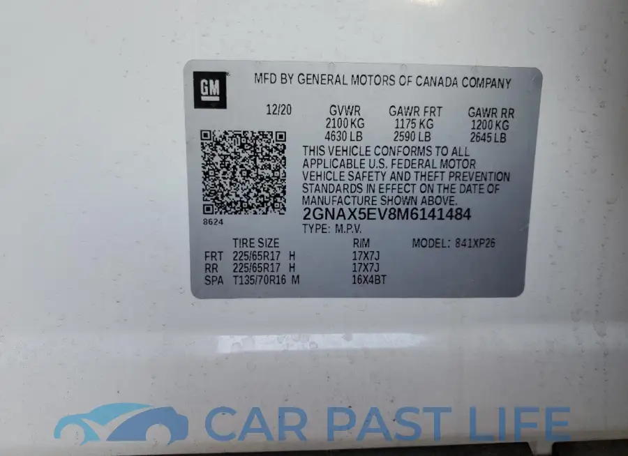 2GNAX5EV8M6141484# 12