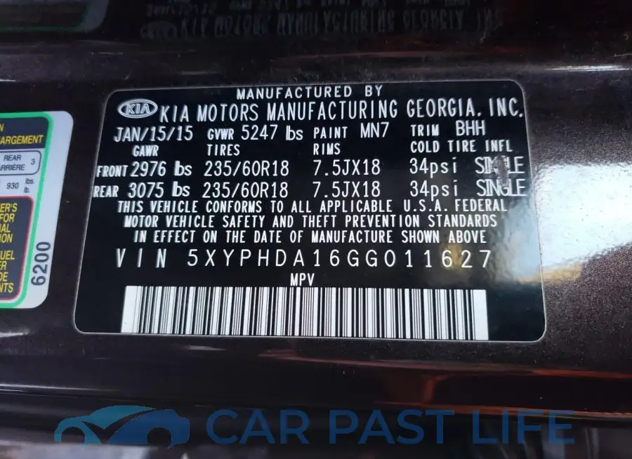 5XYPHDA16GG011627# 13