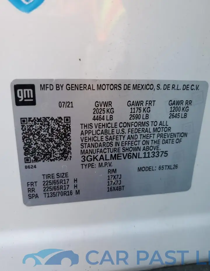 3GKALMEV6NL113375# 13