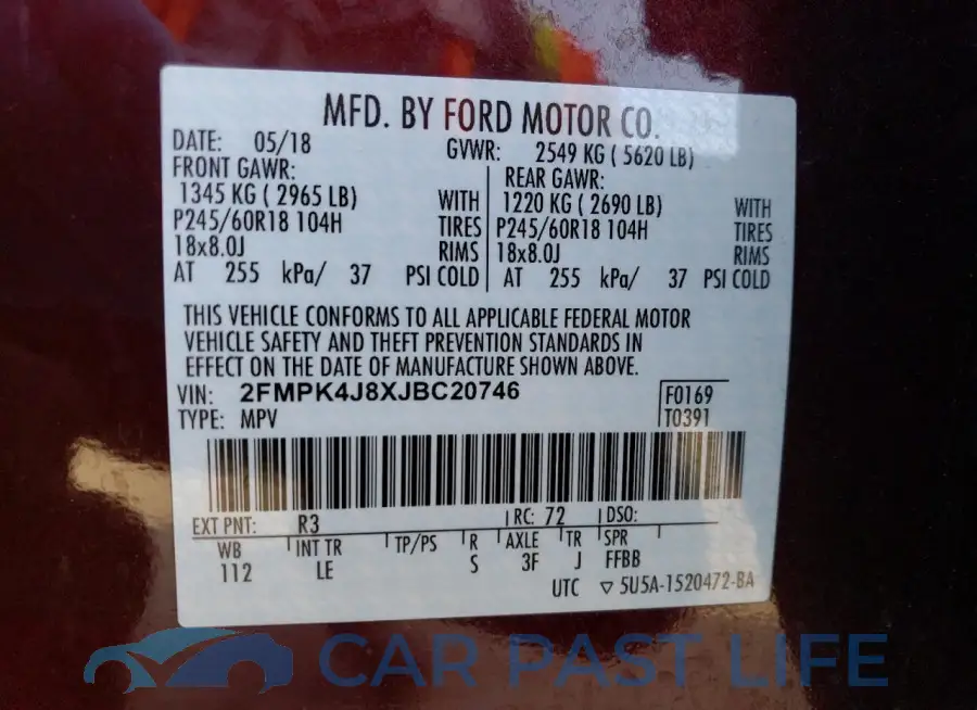 2FMPK4J8XJBC20746# 12