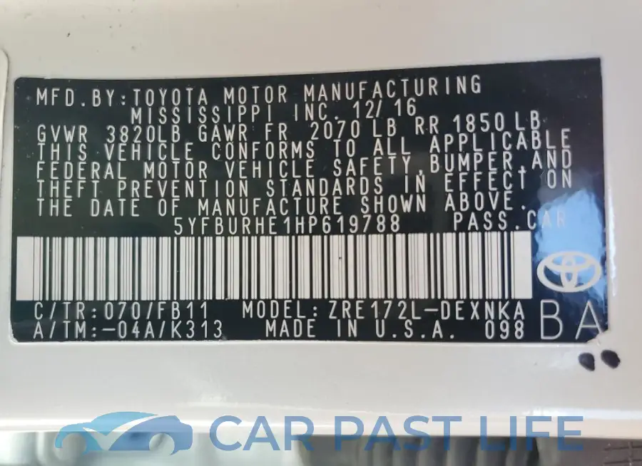5YFBURHE1HP619788# 13