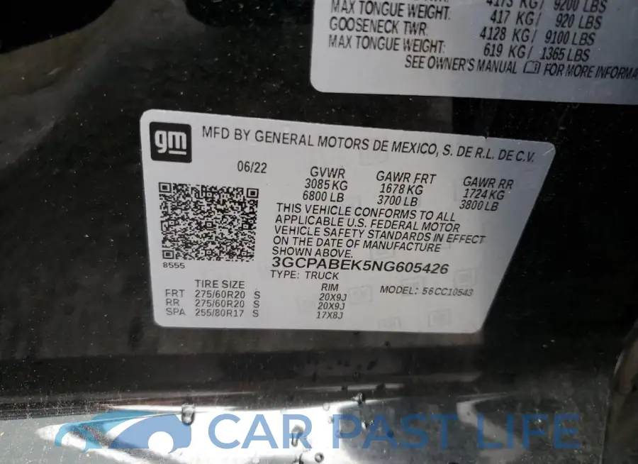 3GCPABEK5NG605426# 12