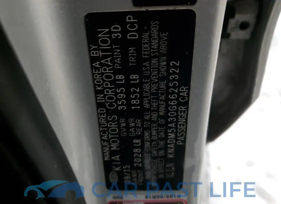 KNADM5A30G6625322# 12