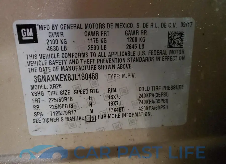3GNAXKEX8JL180468# 14