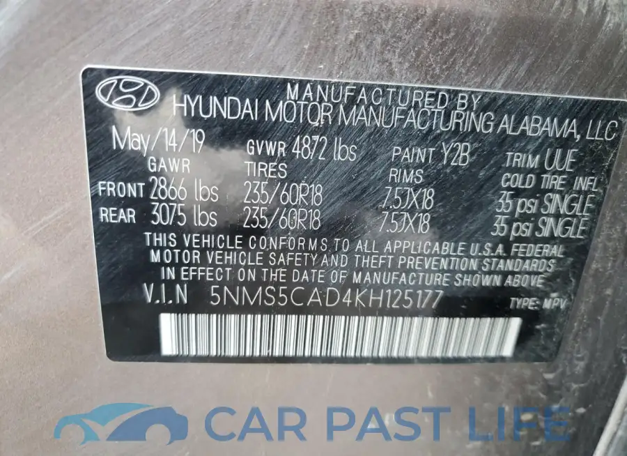 5NMS5CAD4KH125177# 12