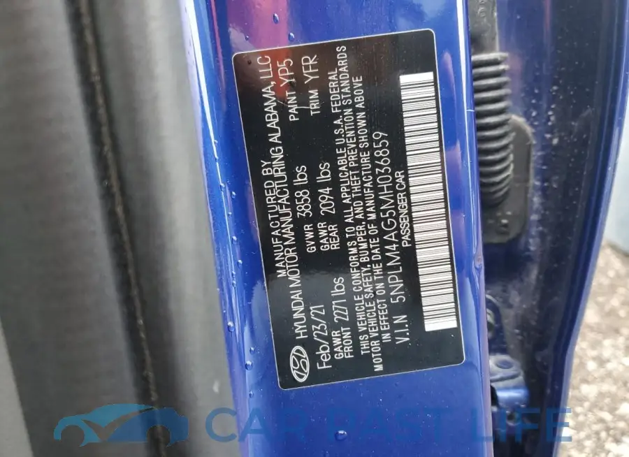 5NPLM4AG5MH036859# 12