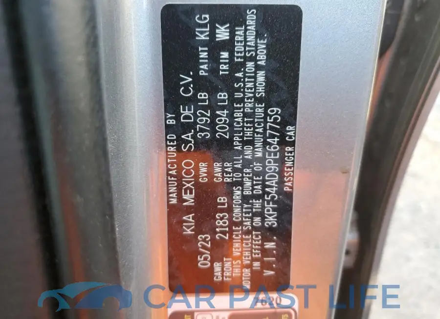 3KPF54AD9PE647759# 12