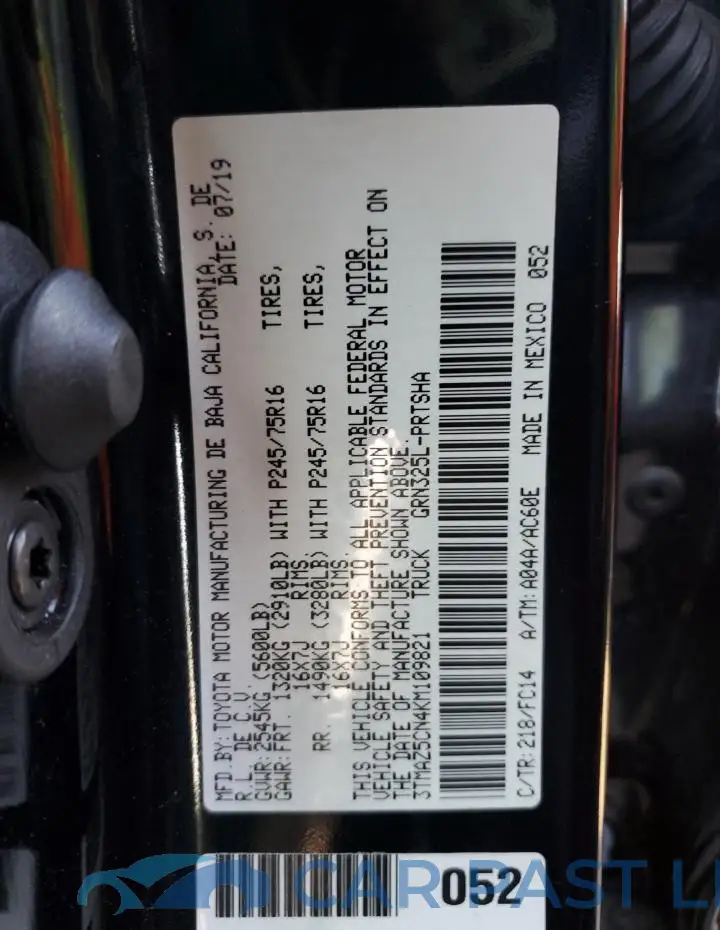 3TMAZ5CN4KM109821# 12