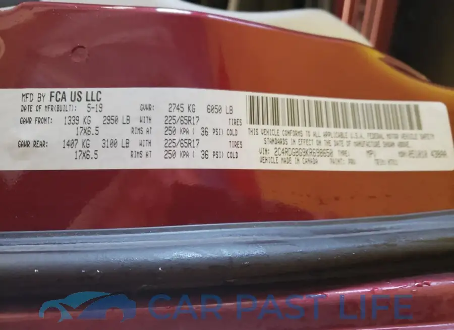 2C4RDGBG9KR698650# 13