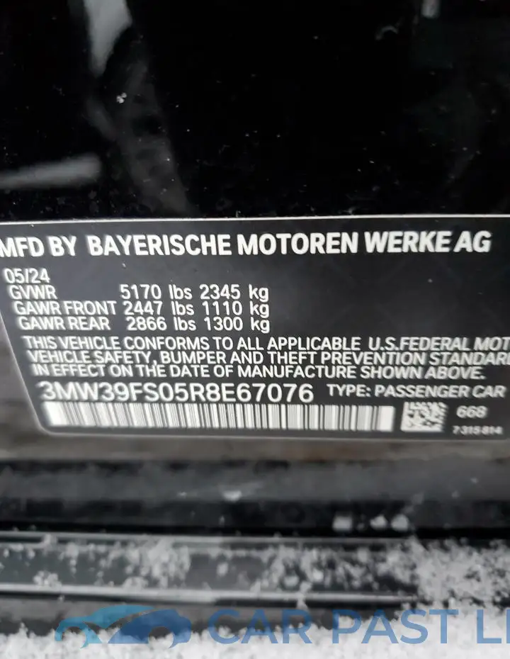 3MW39FS05R8E67076# 12
