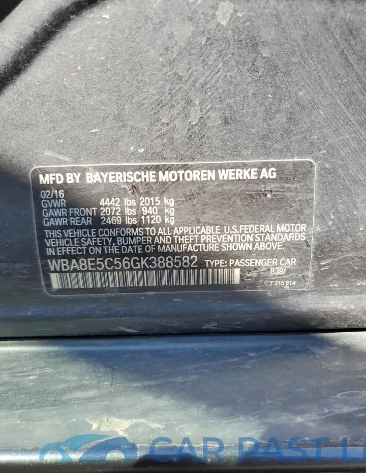WBA8E5C56GK388582# 12