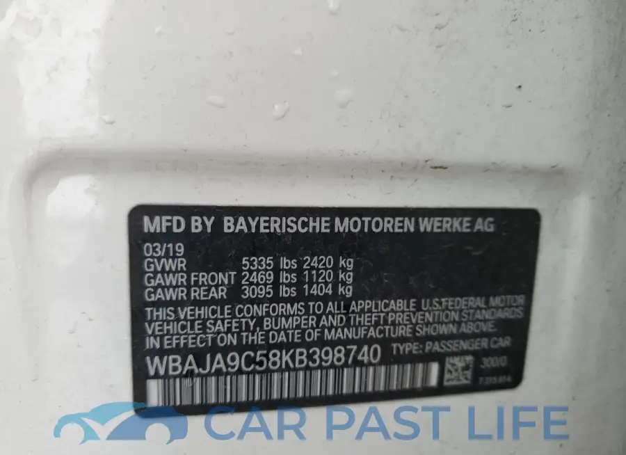 WBAJA9C58KB398740# 12
