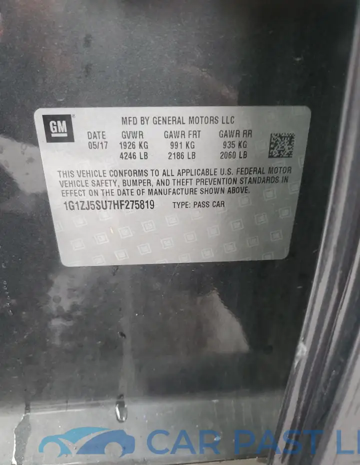 1G1ZJ5SU7HF275819# 12