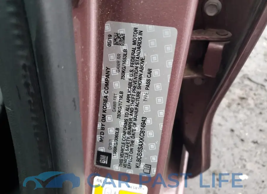 KL8CB6SAXKC814943# 12