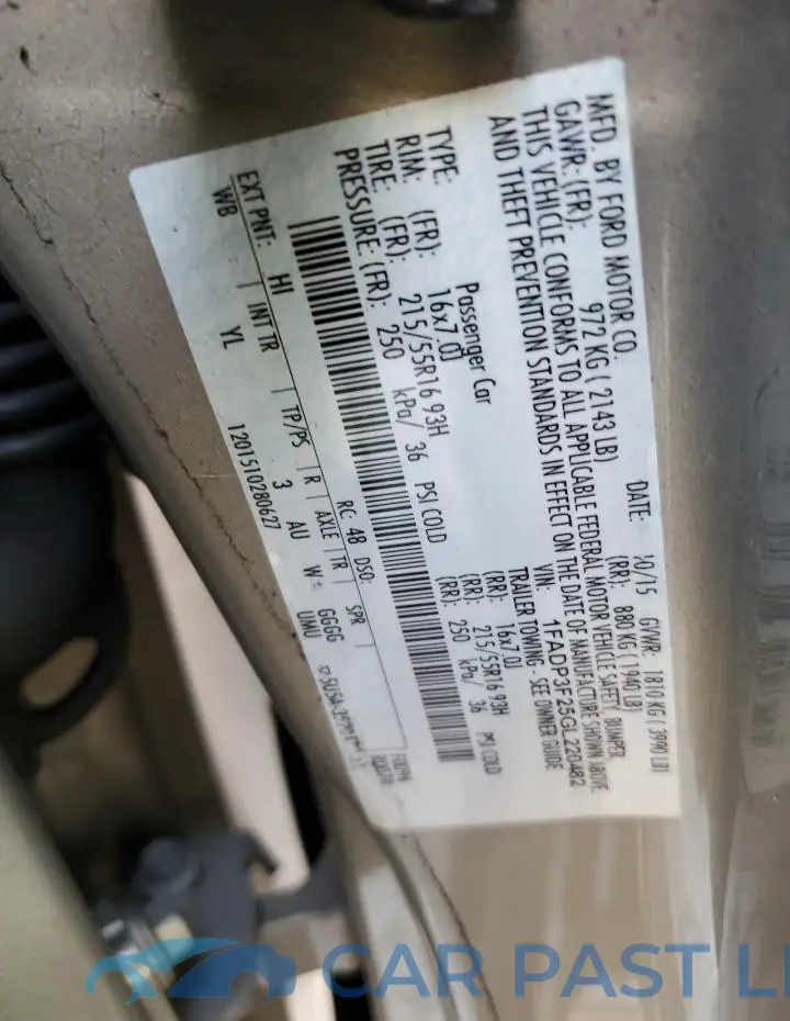 1FADP3F25GL220482# 12