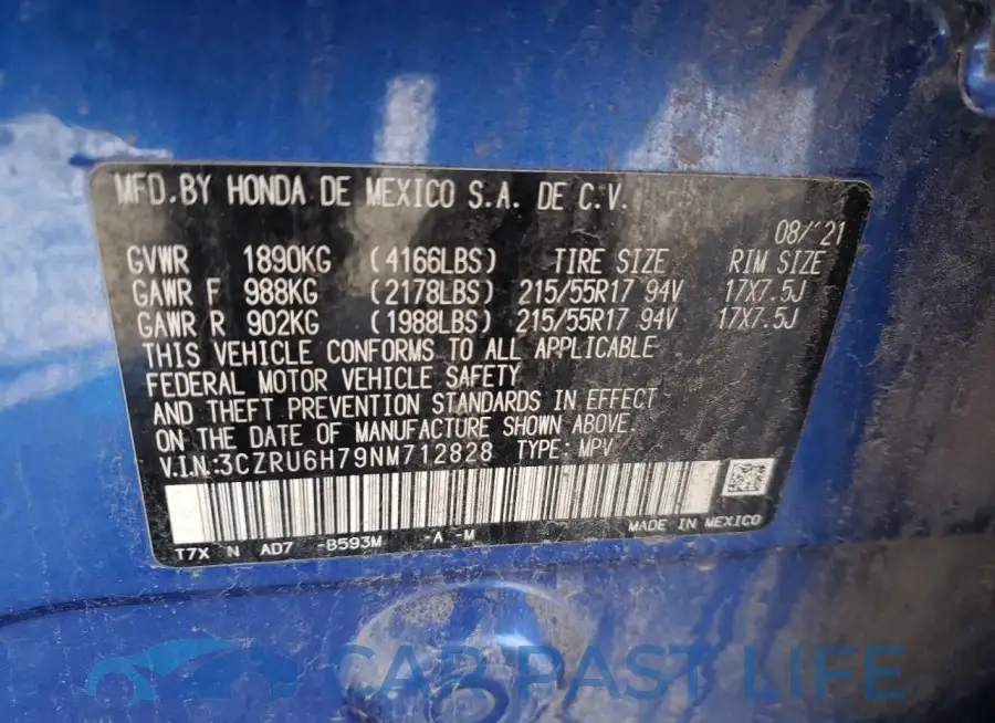 3CZRU6H79NM712828# 13