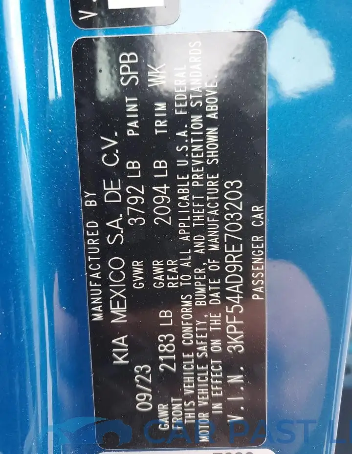 3KPF54AD9RE703203# 12