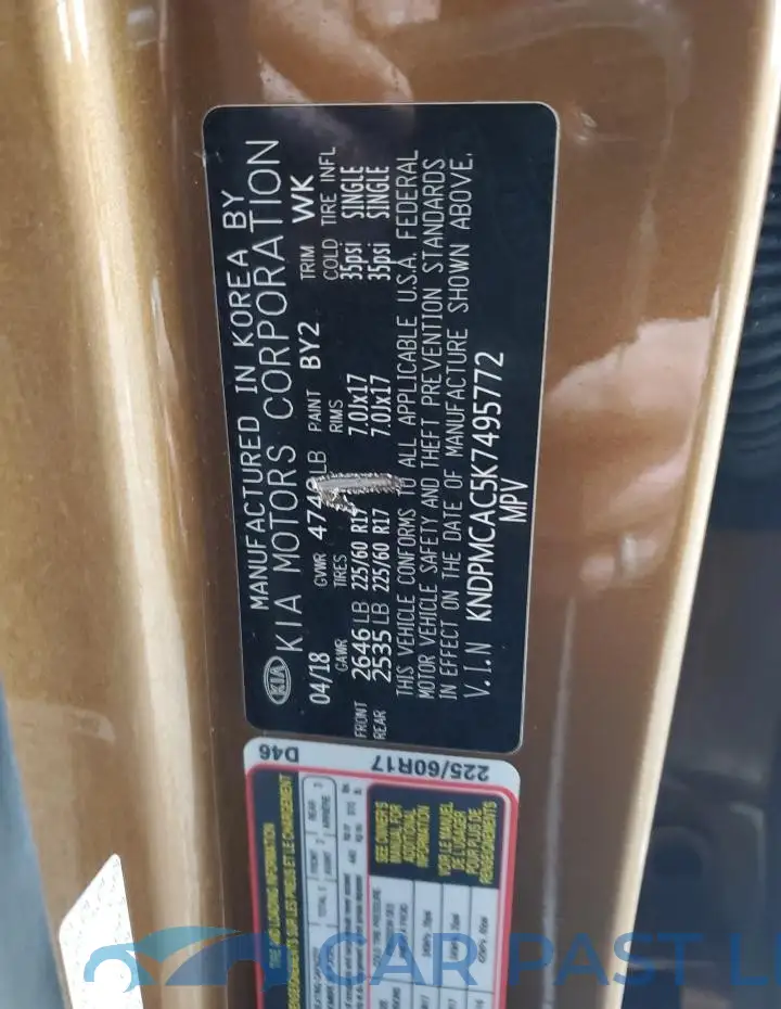 KNDPMCAC5K7495772# 13