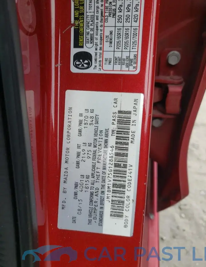 JM1BM1V75G1288546# 12