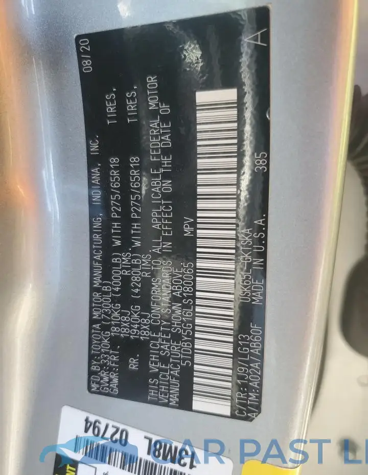 5TDBY5G16LS180065# 14