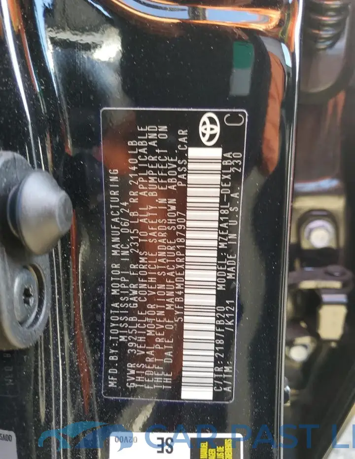 5YFB4MDEXRP187907# 12