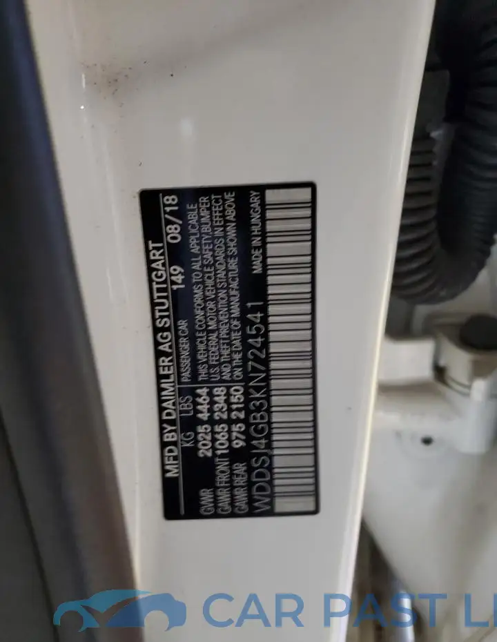 WDDSJ4GB3KN724541# 10