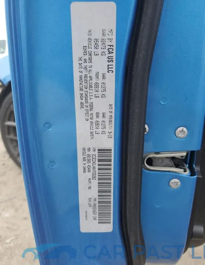 2C3CDXGJ4KH726262# 12
