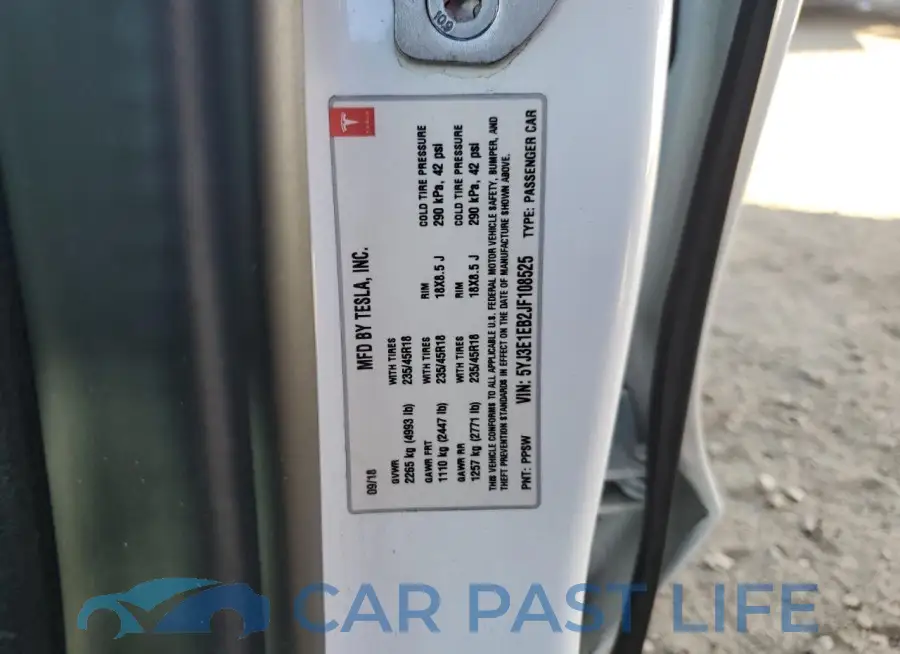 5YJ3E1EB2JF108525# 12