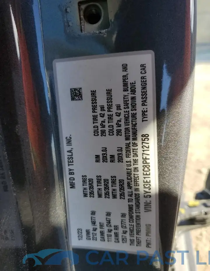 5YJ3E1EC8PF712758# 13