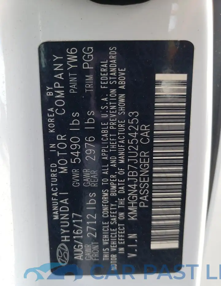 KMHGN4JB7JU254253# 13