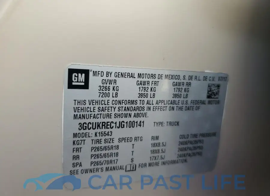 3GCUKREC1JG100141# 12