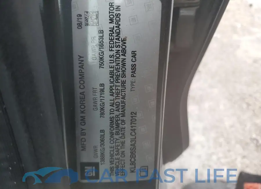 KL8CB6SA3LC417012# 12