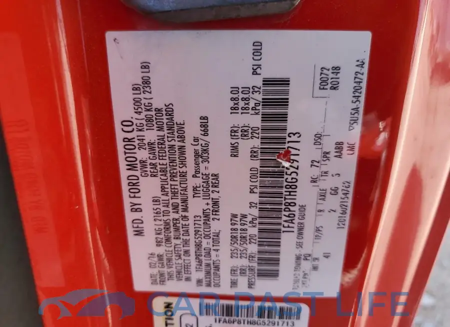 1FA6P8TH8G5291713# 12