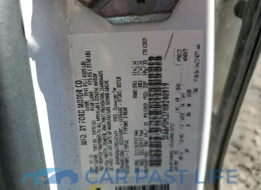 3FA6P0HD7HR240919# 12