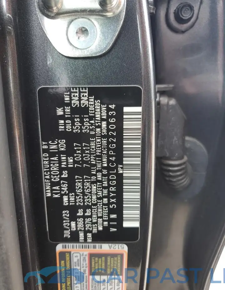 5XYRGDLC4PG220634# 13