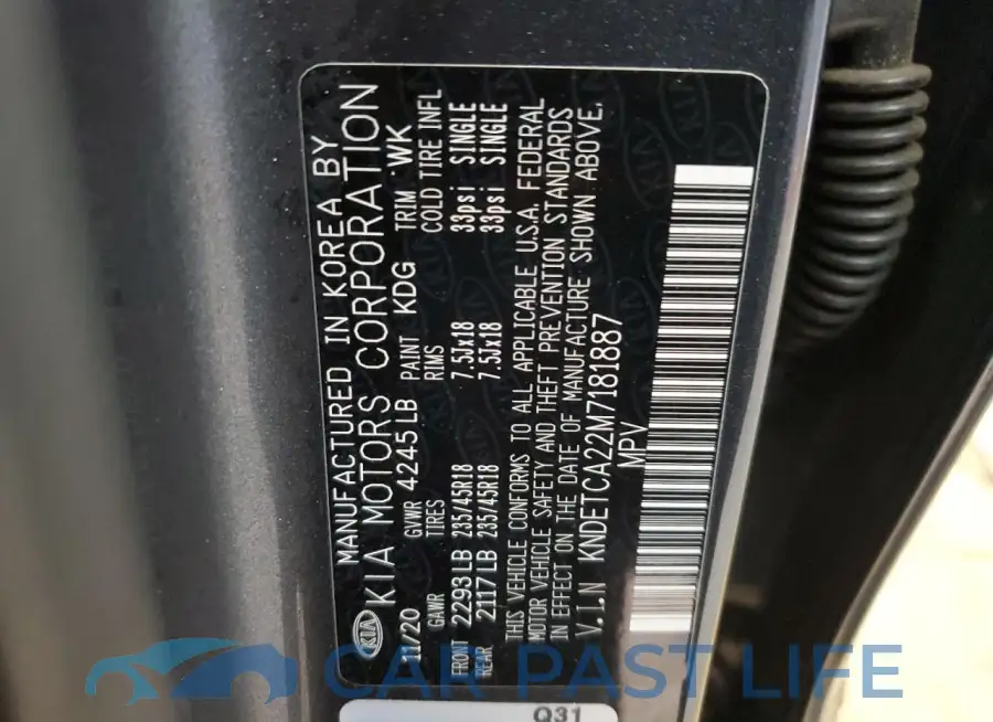 KNDETCA22M7181887# 12