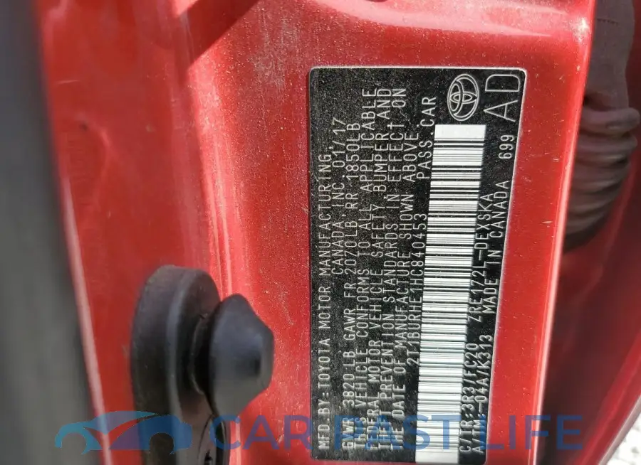 2T1BURHE1HC840453# 13