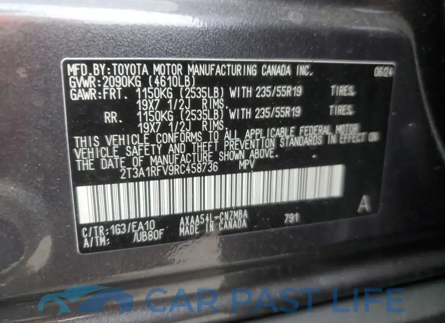 2T3A1RFV9RC458736# 13