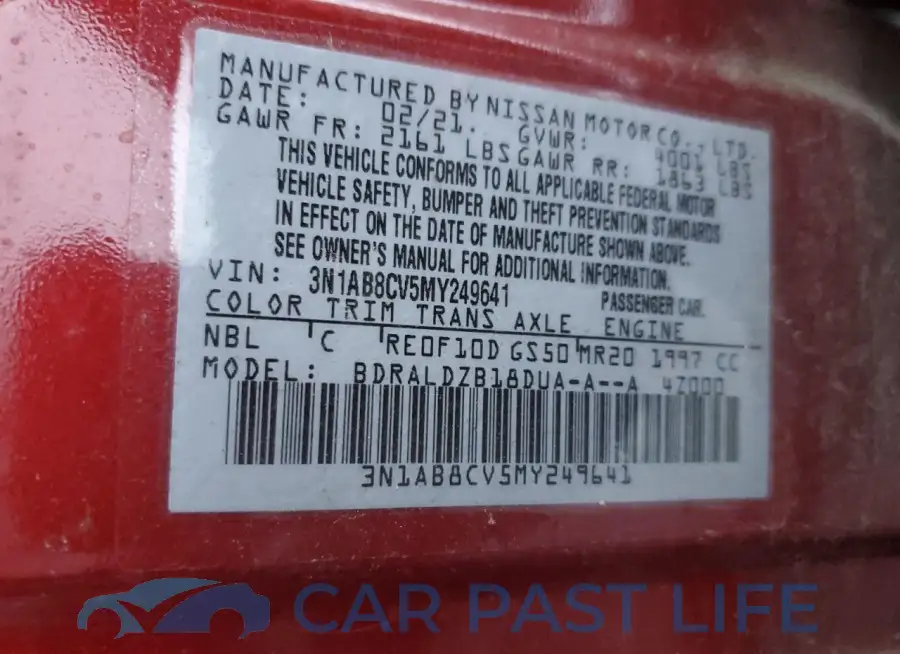 3N1AB8CV5MY249641# 12