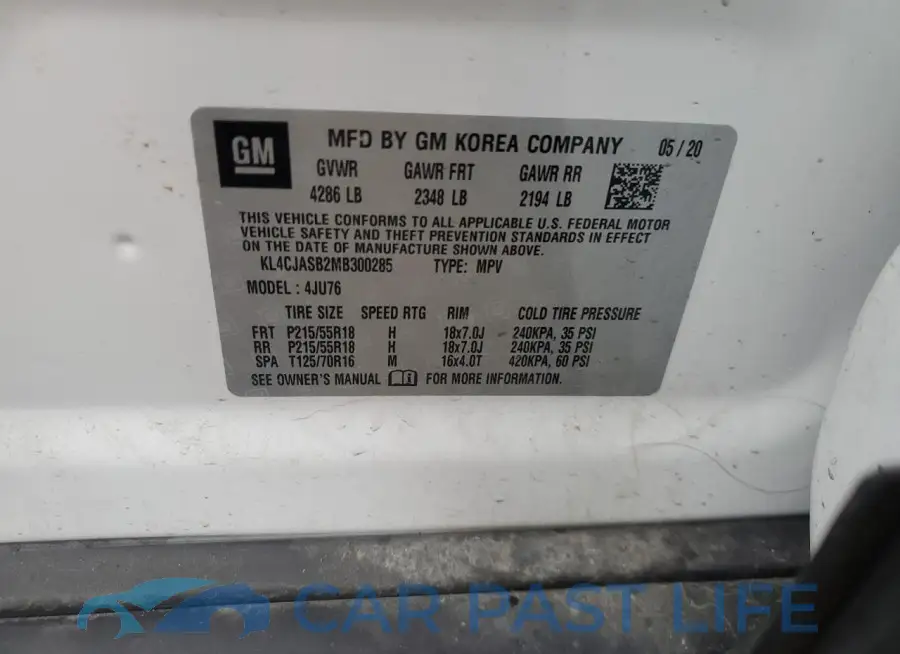 KL4CJASB2MB300285# 14