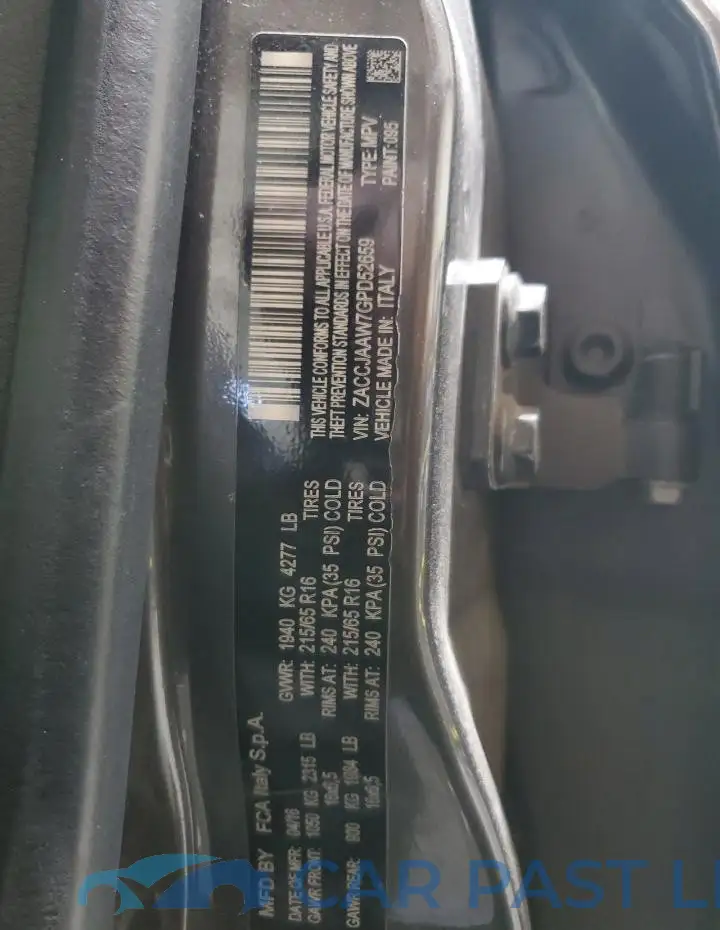 ZACCJAAW7GPD52659# 13