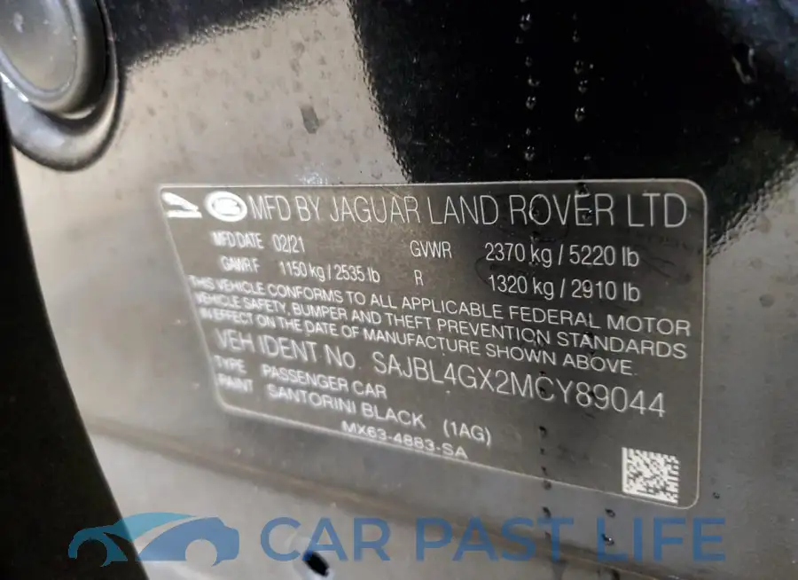 SAJBL4GX2MCY89044# 13